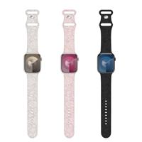 Siliconen bandje Rozen Print - Starlight / sterrenlicht - Geschikt voor Apple Watch 38mm / 40mm / 41mm / 42mm - thumbnail