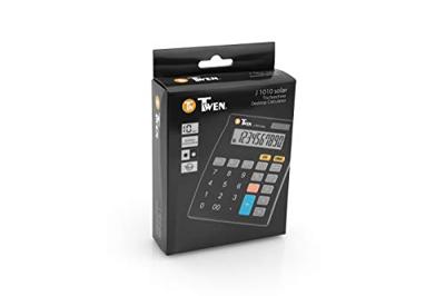Twen J 1010 Bureaurekenmachine Zwart Aantal displayposities: 10 werkt op zonne-energie, werkt op batterijen (b x h x d) 112 x 40 x 141 mm