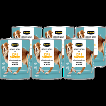 Jumbo Hondenbrokken in Saus Kip en Groenten 6 x 830 g