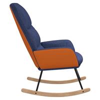 Schommelstoel stof blauw - thumbnail