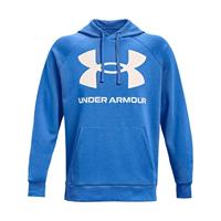 Herenhoodie Under Armour Rival Blauw Maat S - thumbnail