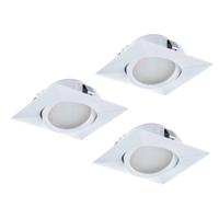 Eglo Led plafondspotPineda Square (3x) 3x6w - 3000K - 8,4cm wit - 95844 - thumbnail