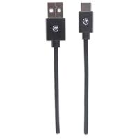 Manhattan 353298 USB-kabel USB 2.0 USB-C stekker, USB-A stekker 1.00 m Zwart UL gecertificeerd - thumbnail