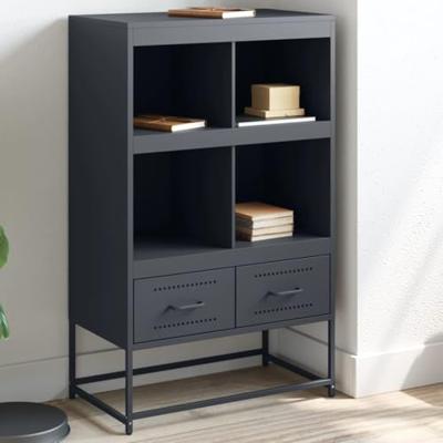 Hoge kast 68x39x111,5 cm staal antracietkleurig