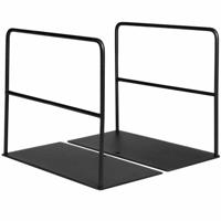 QUVIO Boekenstandaard metaal 1 paar - Zwart - thumbnail