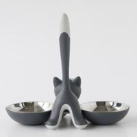 Alessi Tigrito Kattenvoerbak grijs 55cl - thumbnail