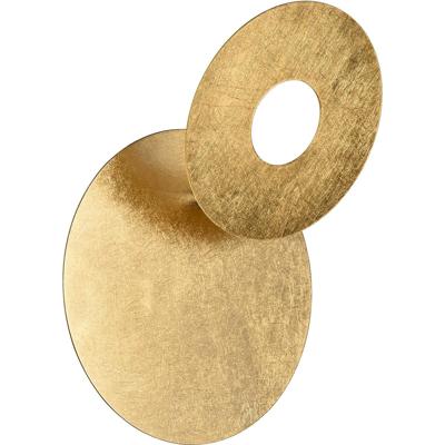 LED Wandlamp Goud - 6W Warm Wit 3000K - Rond Metaal Design