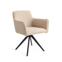 Jesper Home Eetkamerstoel 'Hofu' Turn Black, Draaibaar, kleur Wild Walnut - thumbnail