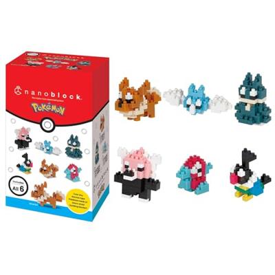 Set van 6 stenen figuren - BANDAI - NANOBLOCK - Pokémon-pakket van het normale type