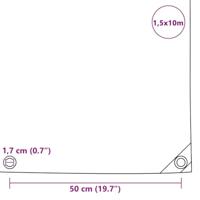 VidaXL Dekzeil 650 g/m² 1,5x10 m grijs - thumbnail