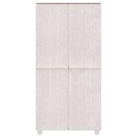 Kledingkast HAMAR 89x50x180 cm massief grenenhout wit - thumbnail