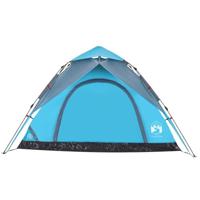 Koepeltent 5-persoons snelontgrendeling blauw - thumbnail