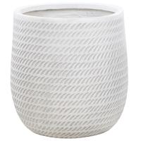 Beliani - LIVADIA - Bloempot - Off-white - Vezelklei - thumbnail