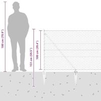 VidaXL Afrasteringspaal groen 10 x 1 m (50 mm gaas) staal en pvc - thumbnail