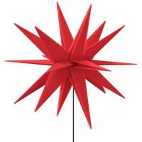 VidaXL Kerstlampen met grondpin en led's 3 st 35 cm rood - thumbnail