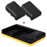 2 x camera accu LP-E6 + dubbellader voor 2 accu's - thumbnail