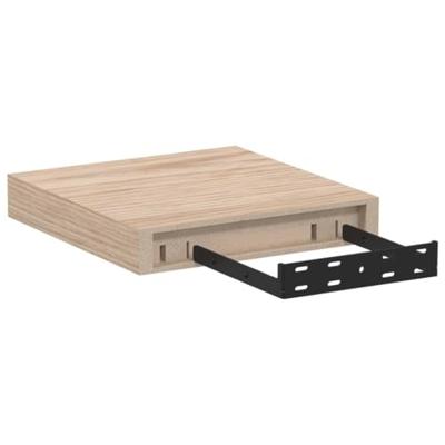 Wandschap 23x23,5x4 cm bewerkt hout - thumbnail