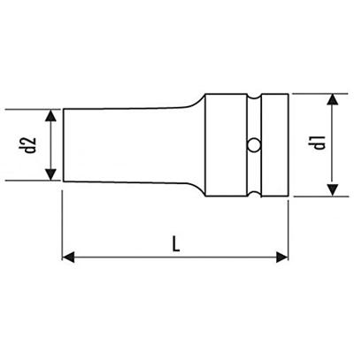 Expert by Facom Lange Impact Dop 1/2" | 13 mm - E113600 Expert by Facom Lange Impact Dop 1/2" | 13 mm - E113600