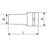 Expert by Facom Lange Impact Dop 1/2" | 13 mm - E113600 - thumbnail