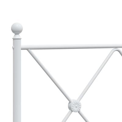 Hoofdbord 90 cm metaal wit
