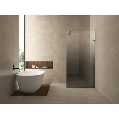 Wiesbaden Less Inloopdouche Rechts - 1000x2000x8mm - Nano Spiegelrook naar Helder Glas - Gunmetal