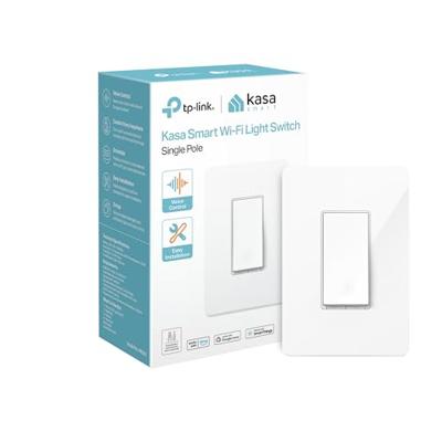 TP-Link Smart Wi-Fi Light Switch, werkt met Amazon Alexa, geen hub nodig, enkele pol, bedien je armaturen vanaf elke plek (HS200) door TP-LINK TP-Link Smart Wi-Fi Light Switch, werkt met Amazon Alexa, geen hub nodig, enkele pol, bedien je armaturen vanaf elke plek (HS200) door TP-LINK