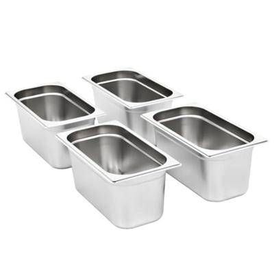 VidaXL Gastronormbakken 4 st gn 1/3 150 mm roestvrij staal