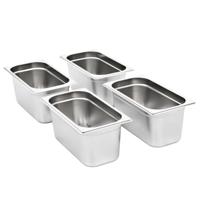 VidaXL Gastronormbakken 4 st gn 1/3 150 mm roestvrij staal - thumbnail