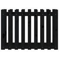 Plantenbak verhoogd hekontwerp 100x50x70 cm grenenhout zwart - thumbnail