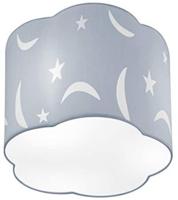 Trio plafondlamp Moony jongens 25 cm 1 x E27 staal 42 watt blauw - thumbnail