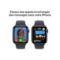 Apple Watch SE (2024) GPS + Cellular 44 mm Aluminium kast Sport Band Middernacht M/L - thumbnail
