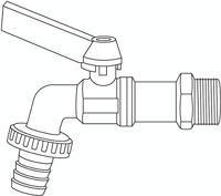 GARDENA 07332-20 Kogeltapkraan 1/2 (12.5 mm) Slangaansluiting 13 mm (1/2) Ø Zilver, Rood - thumbnail