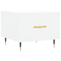 Salontafel 50x50x40 cm bewerkt hout wit - thumbnail