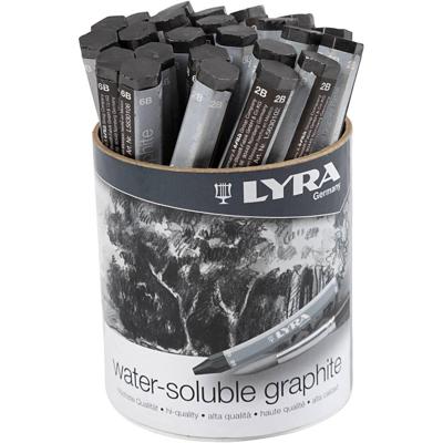 Lyra Wateroplosbaar grafiet potlood, l: 6,5 cm, 24 stuk/ 1 doos
