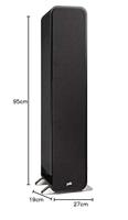 Polk Signature S50e Luidspreker, Zuilluidspreker voor HiFi Home Cinema, Speaker met 150 Watt, Universele Poolklemmen, Diepe Bas, Akoestische Klankkast, Hoge resolutie, 40 kHz, Walnootafwerking - Zwart - thumbnail