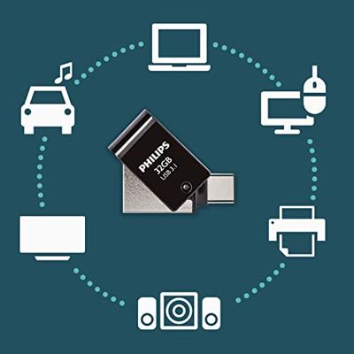 USB-stick 3.1 Philips USB-C 2-in-1 Midnight Black 32GB