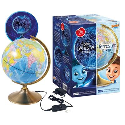 Wereldbol Dag & nacht BUKI blauw