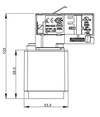 Deko Light 710024 D Line Steckdosenadapter 230V-railsysteemcomponenten Stroomrail 3-fasig Wit Deko Light 710024 D Line Steckdosenadapter 230V-railsysteemcomponenten Stroomrail 3-fasig Wit