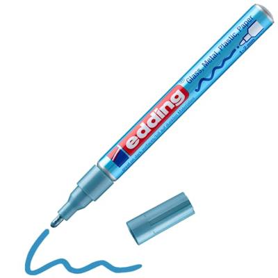 Paintmarker edding 751 oliebasis 1-2mm mtl blauw