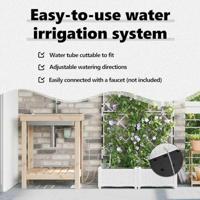 Tuin Bloempot 2 pcs Wit Staal - thumbnail