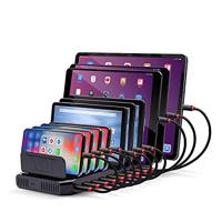 LINDY 96W 10 Port USB Charge Station Laad- en managementsysteem Station Smartphone, Tablet Bekabeling voor USB-A - thumbnail