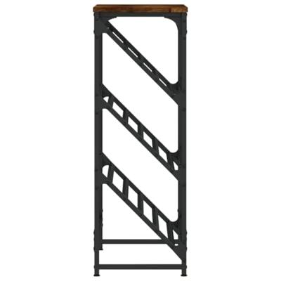 Schoenenrek 60x30x85 cm bewerkt hout gerookt eikenkleurig Schoenenrek 60x30x85 cm bewerkt hout gerookt eikenkleurig