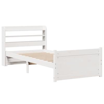 Bedframe met hoofdeinde zonder matras 90x190 cm wit