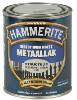 Hammerite Metaallak Direct over Roest Structuur - F319 Donkergrijs - thumbnail