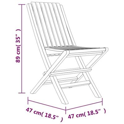 Tuinstoelen 8 st inklapbaar 47x47x89 cm massief teakhout