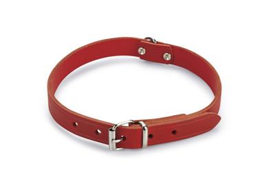 Lederen honden halsband rood - 57 cm x 20 mm