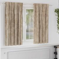 VidaXL Velvet gordijnen 2 pcs champagne 175 x 140 cm fluweel - thumbnail
