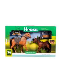 Horse paard met veulen en diverse accessoires - thumbnail