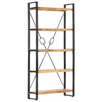 VidaXL Boekenkast met 5 schappen 90x30x180 cm massief mangohout - thumbnail