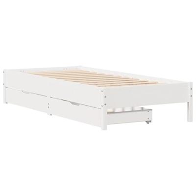 Bedframe zonder matras massief grenenhout wit 90x190 cm Bedframe zonder matras massief grenenhout wit 90x190 cm